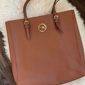 Michael Kors tan tote bag